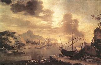 萨勒诺湾的景色 View of the Gulf of Salerno (1645)，萨尔瓦托雷·罗莎
