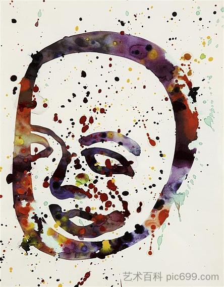 自画像 （SF74-142） Self Portrait (SF74-142) (1974)，山姆·弗朗西斯