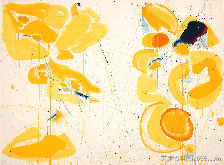 无题（黄色） Untitled (Yellow) (1960 - 1961)，山姆·弗朗西斯