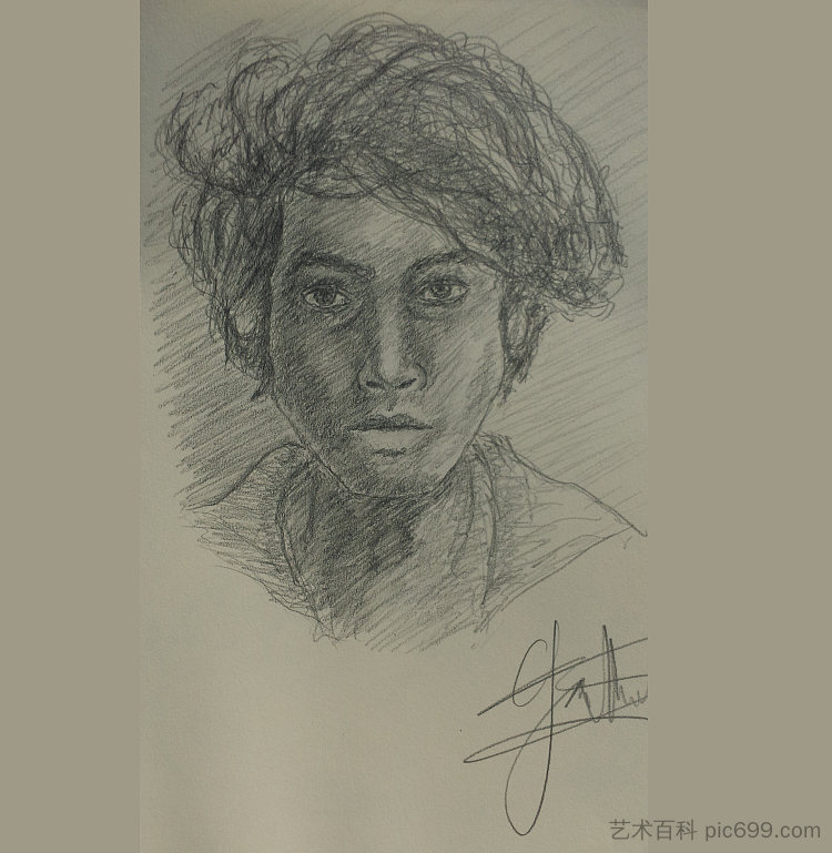 自画像 Self Portrait (2019; Tunisia  )，萨米·加图菲