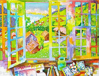 从工作室窗口看 Blick aus dem Atelierfenster，塞缪尔·布里