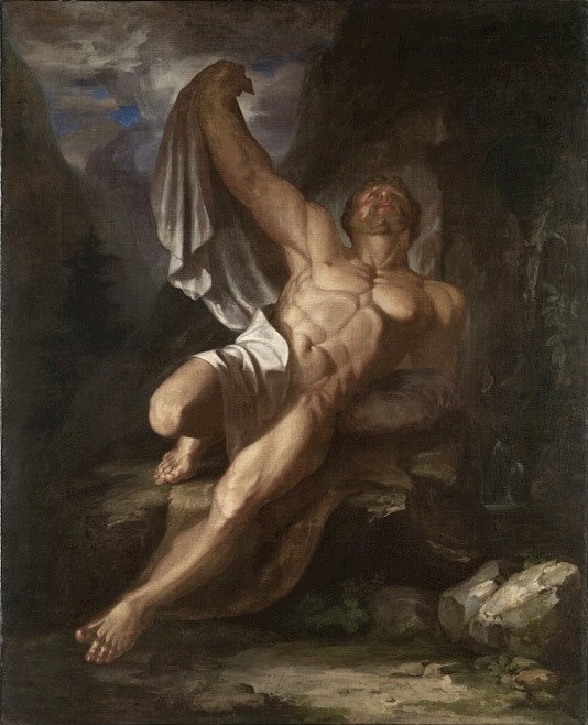 垂死的赫拉克勒斯 Dying Hercules (c.1812)，塞缪尔·莫尔斯
