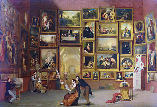 卢浮宫画廊 Gallery of the Louvre (1833)，塞缪尔·莫尔斯