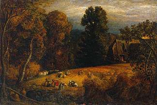 拾穗场 The Gleaning Field (c.1833)，塞缪尔·帕默