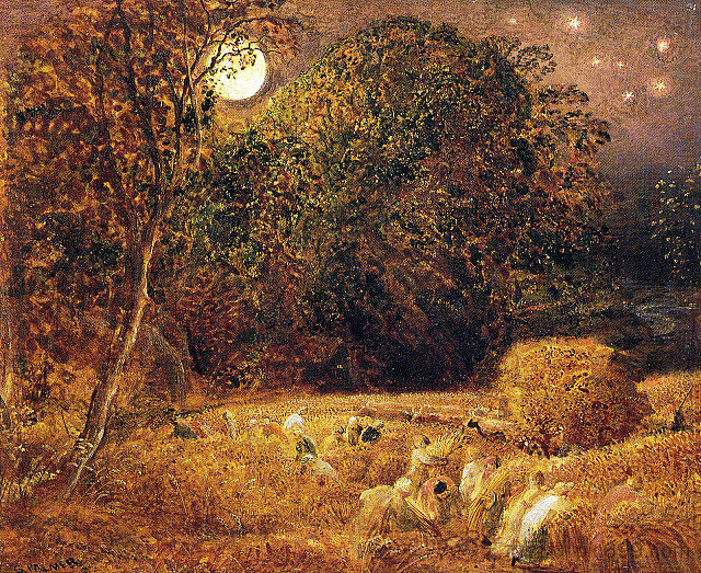 收获的月亮 The Harvest Moon (1833)，塞缪尔·帕默