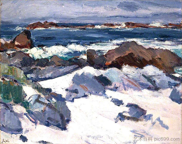 岩石海岸,爱奥那 A Rocky Shore, Iona,塞缪尔·佩普卢
