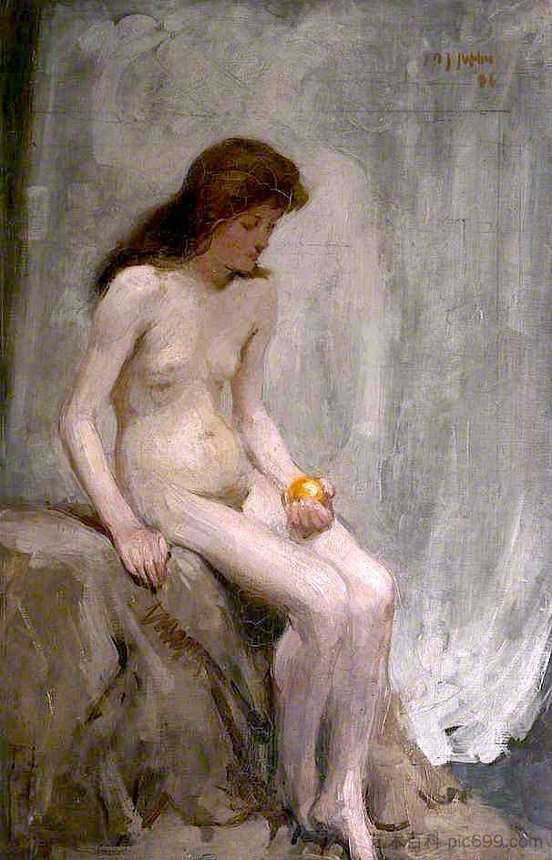 裸体在工作室内部 Nude in Studio Interior (1896)，塞缪尔·佩普卢