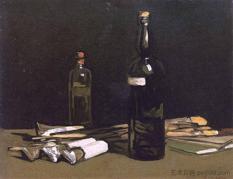 静物，画家的材料 Still Life, Painter's Materials (1899)，塞缪尔·佩普卢