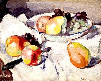 静物、梨和葡萄 Still Life, Pears and Grapes (1930)，塞缪尔·佩普卢