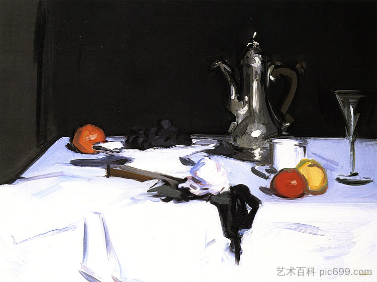 静物与咖啡壶 Still Life with Coffee Pot (1905)，塞缪尔·佩普卢