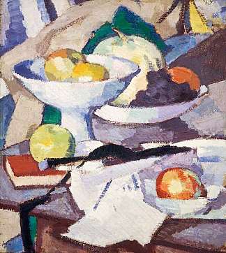 静物与甜瓜 Still Life with Melon (1920)，塞缪尔·佩普卢