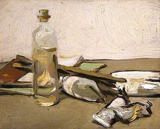 静物与油漆管 Still Life with Paint Tubes (1903)，塞缪尔·佩普卢