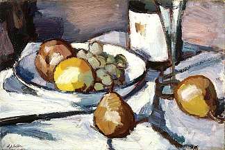 梨和葡萄静物 Still Life with Pears and Grapes，塞缪尔·佩普卢