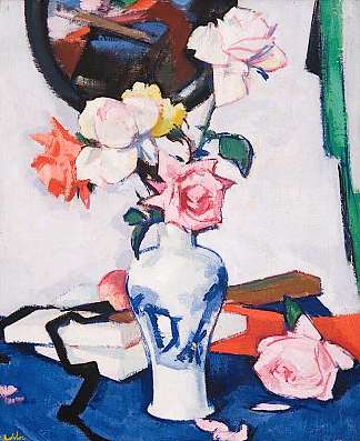 静物与玫瑰和镜子 Still Life with Roses and Mirror，塞缪尔·佩普卢