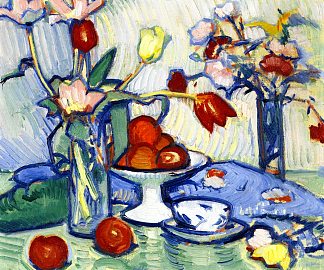 郁金香和水果 Tulips and Fruit (1912)，塞缪尔·佩普卢