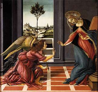 塞斯特罗天使报喜 The Cestello Annunciation (c.1489)，山德罗·波提切利