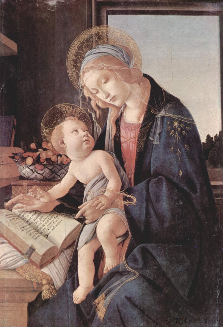 书中的麦当娜 Madonna of the Book (c.1479)，山德罗·波提切利