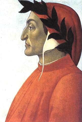 但丁的肖像 Portrait of Dante (c.1495)，山德罗·波提切利