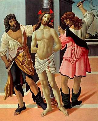 鞭打 The Flagellation (c.1490)，山德罗·波提切利