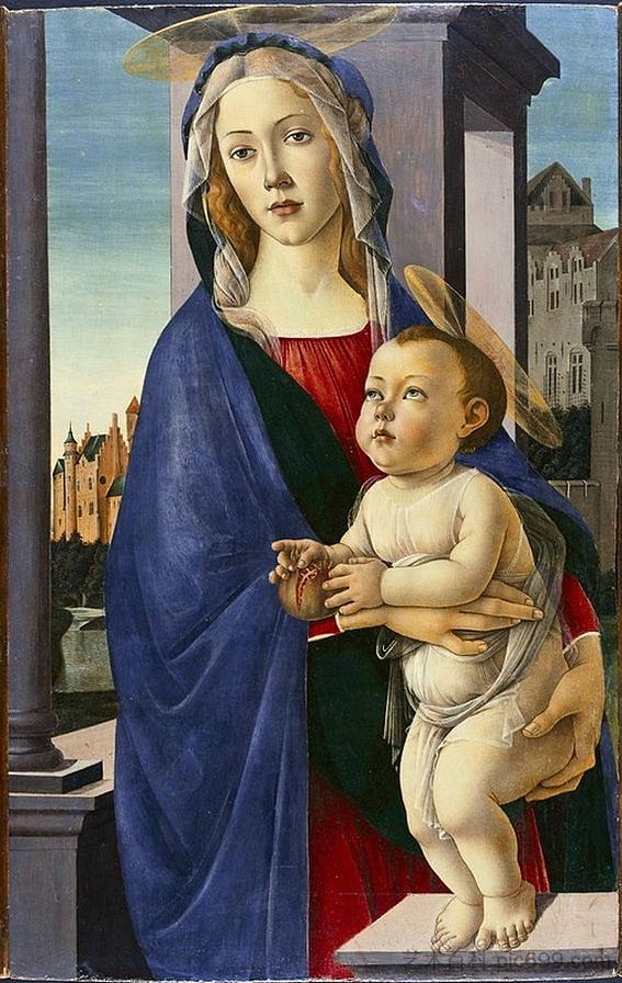 圣母与圣子 The Virgin and the Child (c.1490; Italy  )，山德罗·波提切利