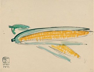 金黄色玉米 Golden Yellow Corn (1929)，常玉