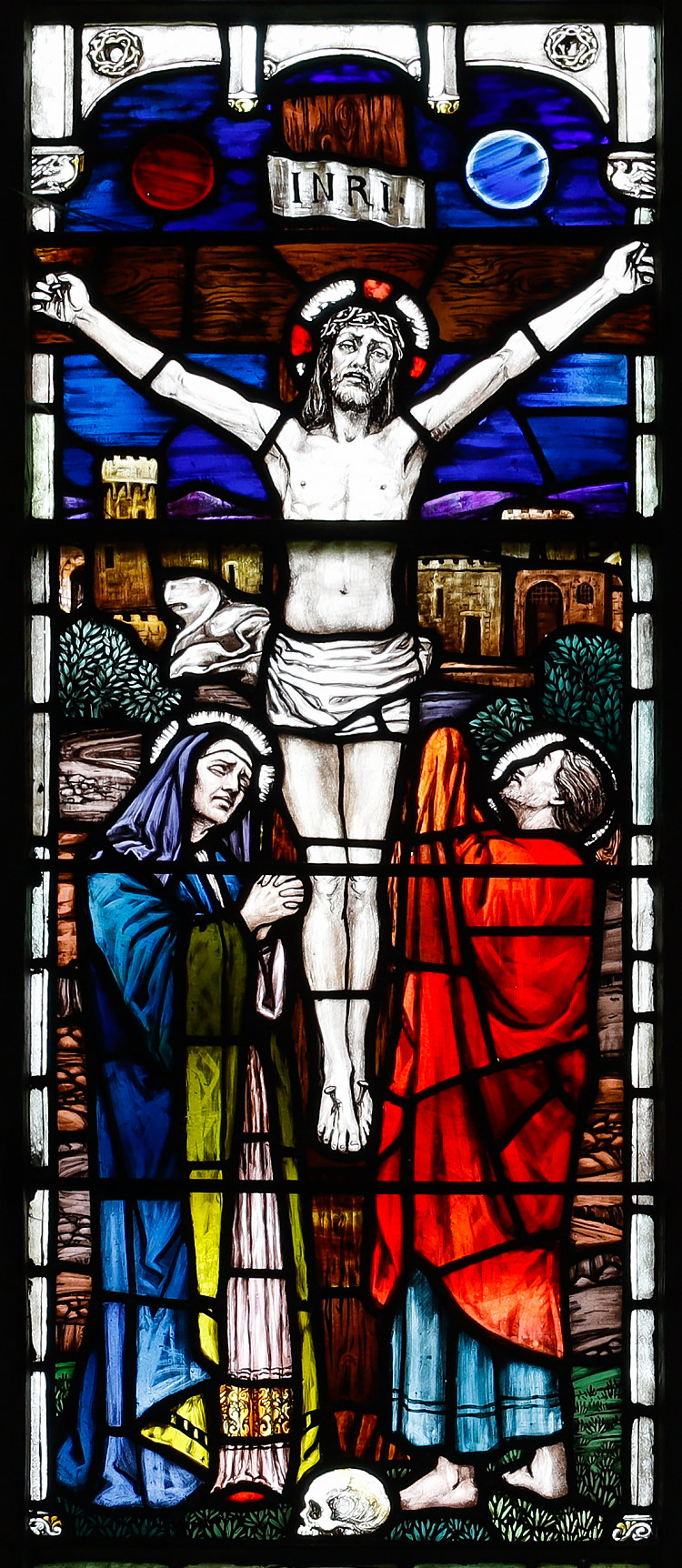 洛赫里亚圣布伦丹大教堂。受难 Loughrea St. Brendan's Cathedral. Crucifixion (c.1908)，莎拉·普瑟