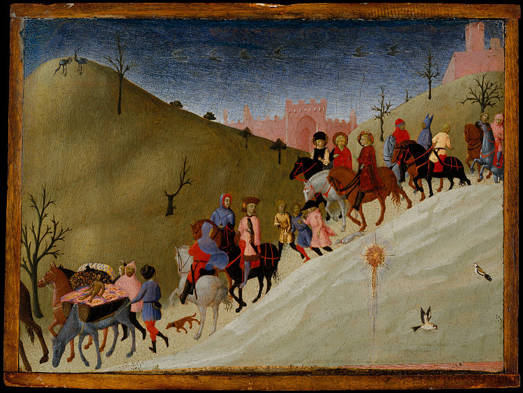 贤士之旅 The Journey of the Magi (c.1433 - c.1435)，萨塞塔（斯特凡诺·迪·乔瓦尼）