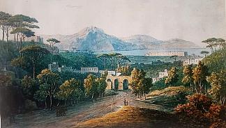 那不勒斯湾与格拉尼利，从红桥上看到 Gulf Of Naples With Granili, Seen From The Red Bridges，萨维里奥德拉加塔