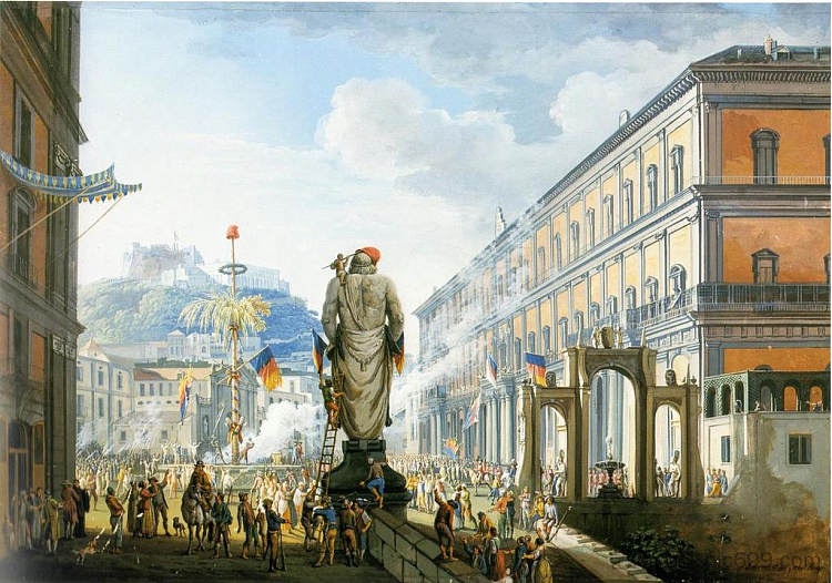 拉戈迪帕拉佐自由之树的毁灭 The destruction of the tree of liberty in Largo di Palazzo (1800)，萨维里奥德拉加塔