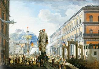 拉戈迪帕拉佐自由之树的毁灭 The destruction of the tree of liberty in Largo di Palazzo (1800)，萨维里奥德拉加塔