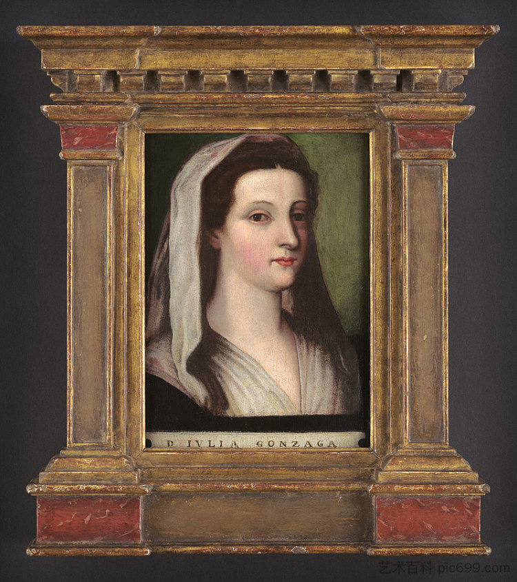朱利亚·冈萨加的肖像 Portrait of Giulia Gonzaga,塞巴斯蒂亚诺·德尔·皮翁博