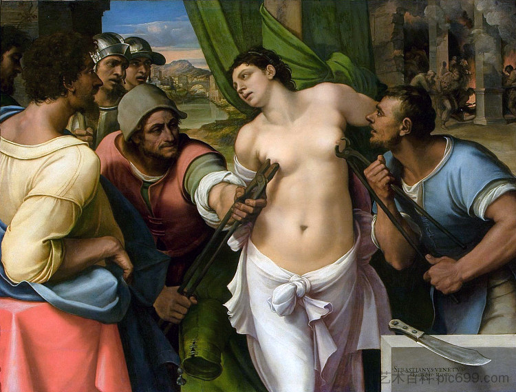 圣阿加莎殉难 Martyrdom of Saint Agatha (1520),塞巴斯蒂亚诺·德尔·皮翁博