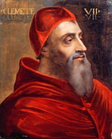 教皇克莱门特七世朱利奥·德·美第奇的肖像 Portrait of Giulio De' Medici, Pope Clement VII (c.1530)，塞巴斯蒂亚诺·德尔·皮翁博