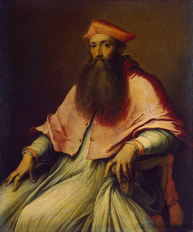 红衣主教雷金纳德·波尔的肖像 Portrait of Cardinal Reginald Pole (1540)，塞巴斯蒂亚诺·德尔·皮翁博