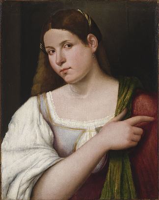 一个女孩的肖像 Portrait of a Girl (c.1508)，塞巴斯蒂亚诺·德尔·皮翁博