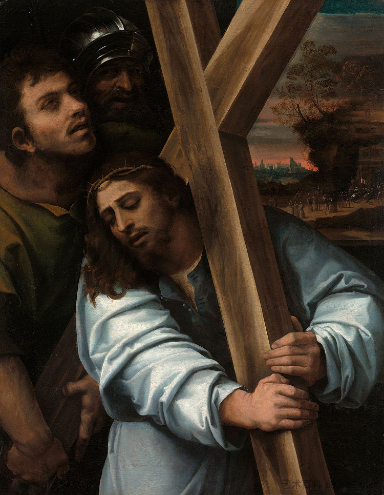 背负十字架的基督 Christ Carrying the Cross (1517),塞巴斯蒂亚诺·德尔·皮翁博