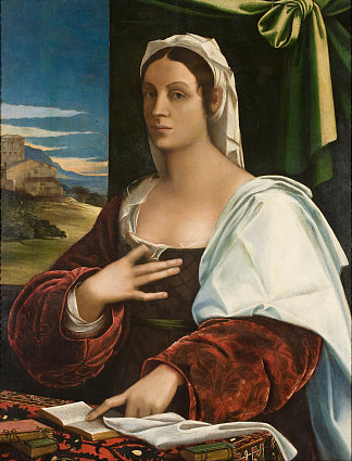 维多利亚科隆纳 Vittoria Colonna (c.1525)，塞巴斯蒂亚诺·德尔·皮翁博