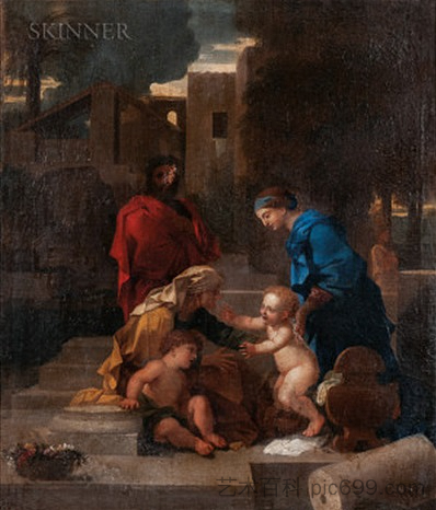 圣伊丽莎白圣家 Holy Family with Saint Elizabeth，塞巴斯蒂安·布尔东