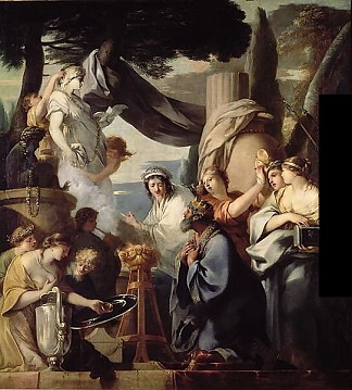 所罗门向偶像献祭 Solomon making a sacrifice to the idols (c.1646 – c.1647)，塞巴斯蒂安·布尔东