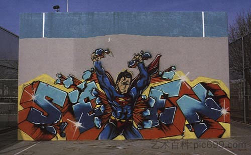 超人作品，纽约 Superman Piece, New York (1980)，明显