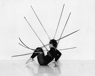 表演作品（细节，摄影：Harmon Outlaw） Performance Piece (detail, Photo by Harmon Outlaw) (1977)，嫩古迪床