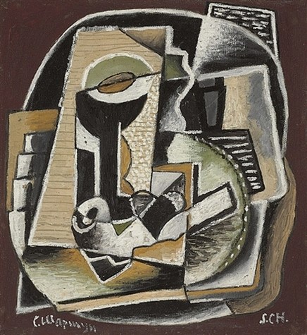 构图，装饰立体主义 Composition, cubisme ornemental (1922)，塞尔日·夏尔丘恩