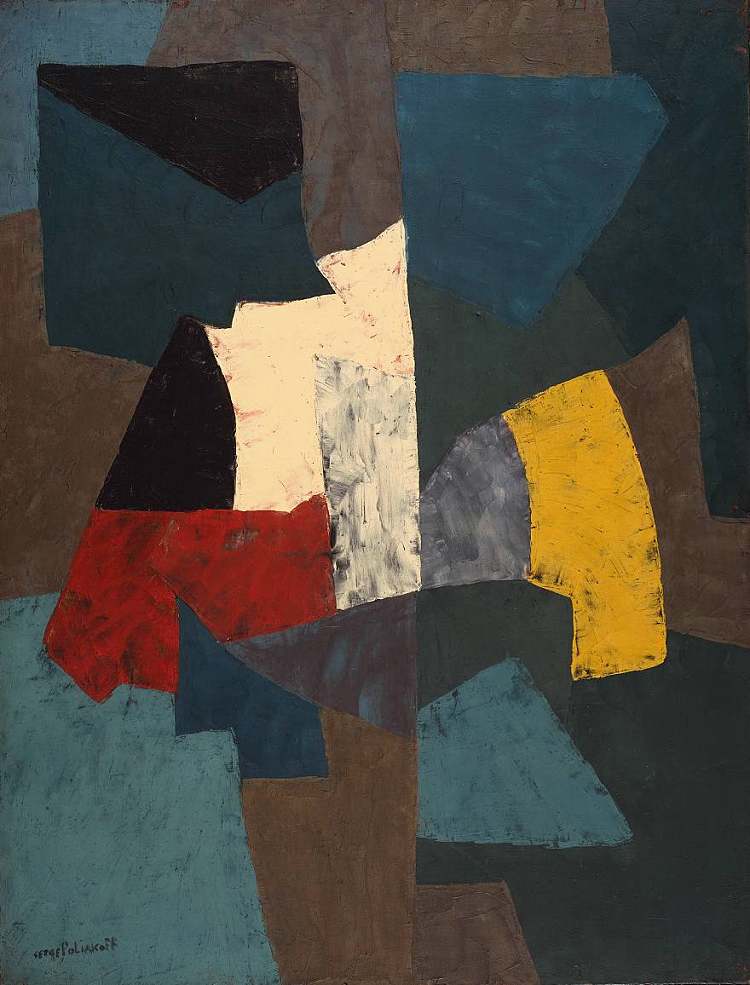 抽象构图 Abstract Composition (1954)，谢尔盖·波利雅科夫