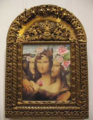 玛雅·普利谢茨卡娅和弗拉基米尔·维索茨基的三重肖像 Triple portrait with Maya Plisetskaya and Vladimir Vysotsky (1988)，谢尔盖·帕拉杰诺夫