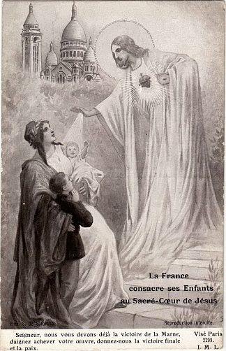 法国在耶稣圣心前祝福他的孩子们 France blesses his children before the Sacred Heart of Jesus，谢尔盖所罗门