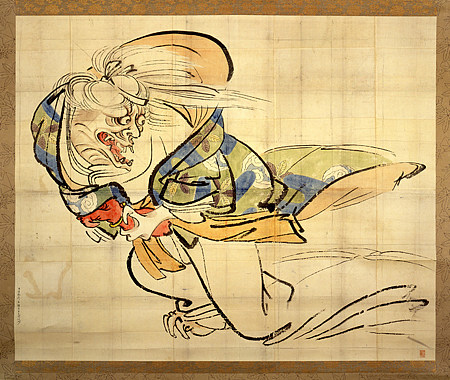 茨城妖魔夺回了她的手臂 The Ibaraki Demon Snatches Back Her Arm (1840)，柴田是真