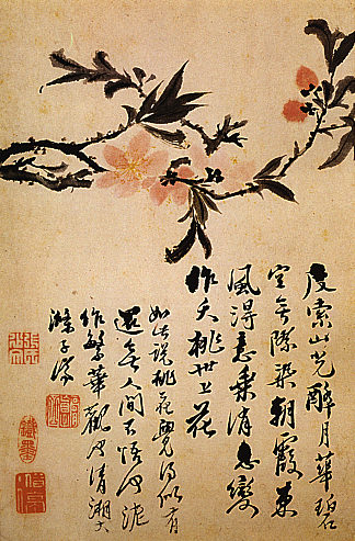 分支到鱼 Branch to fish (1694)，石涛