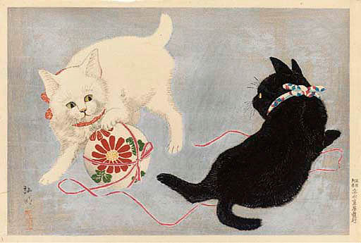 猫与球 Cats with Ball，高桥松亭