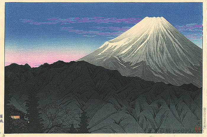 来自箱根的富士 Fuji from Hakone (1932)，高桥松亭