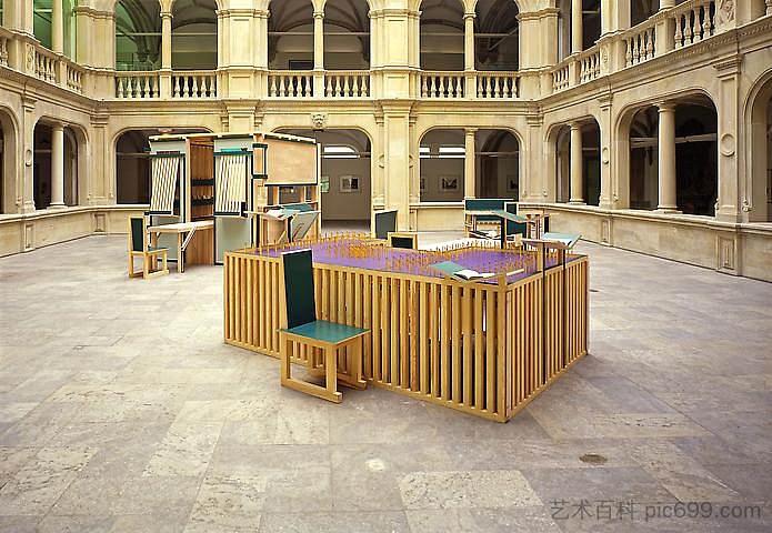 萨科和万泽蒂1号阅览室 Sacco and Vanzetti Reading Room No. 1 (1987 - 1994)，西亚阿玛贾尼